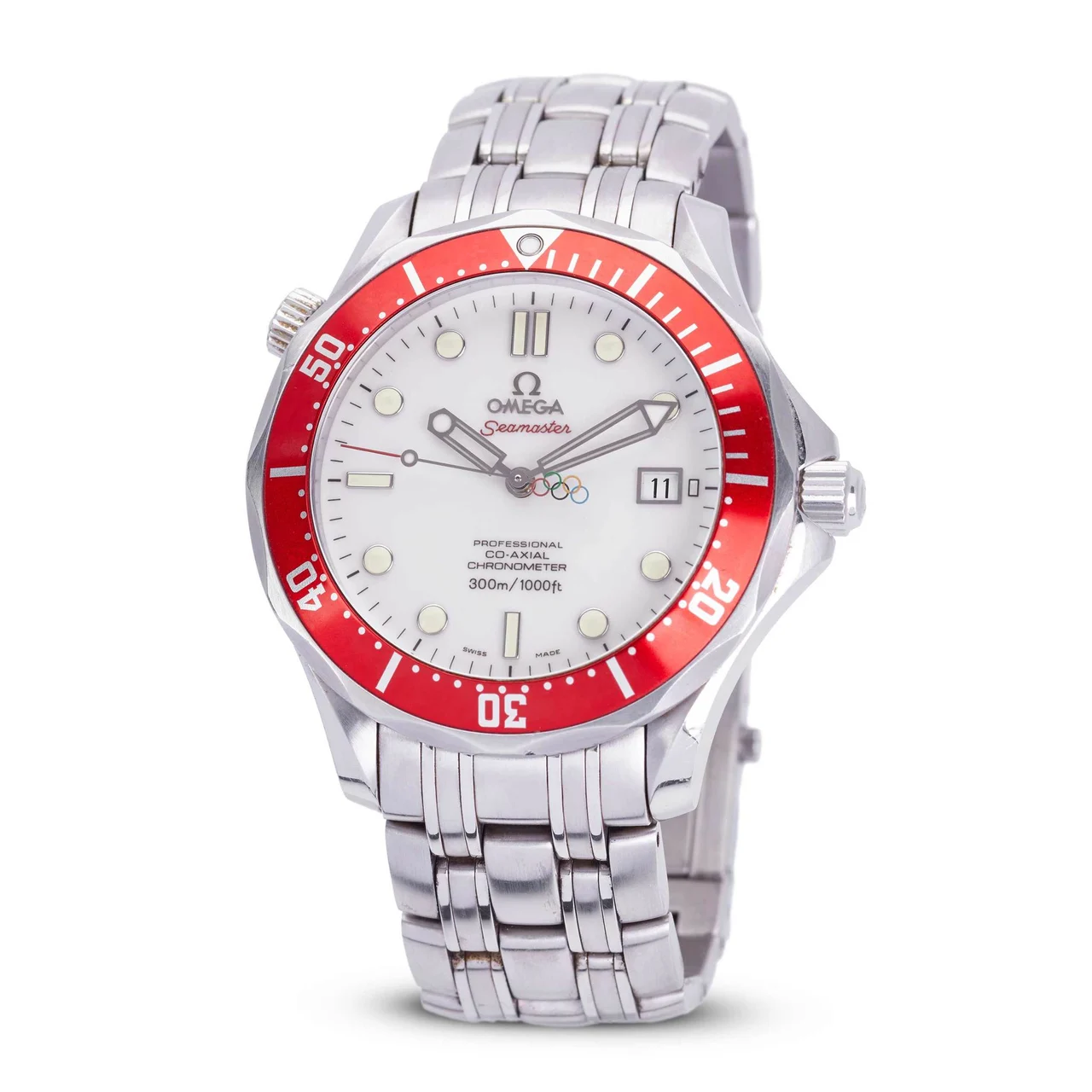 OMEGA OMEGA, REF. 212.30.41.20.04.001, SEAMASTER, OLYMPIC COLLECTION VANCOUVER 2010, STAINLESS STEEL. kol saati