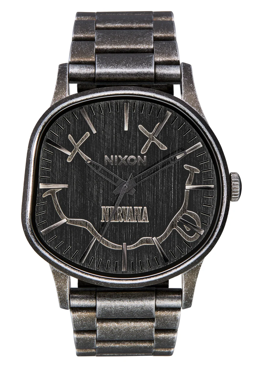 Nixon US Nirvana Sentry Wobble - All Antique Silver A1417-5389-00 kol saati