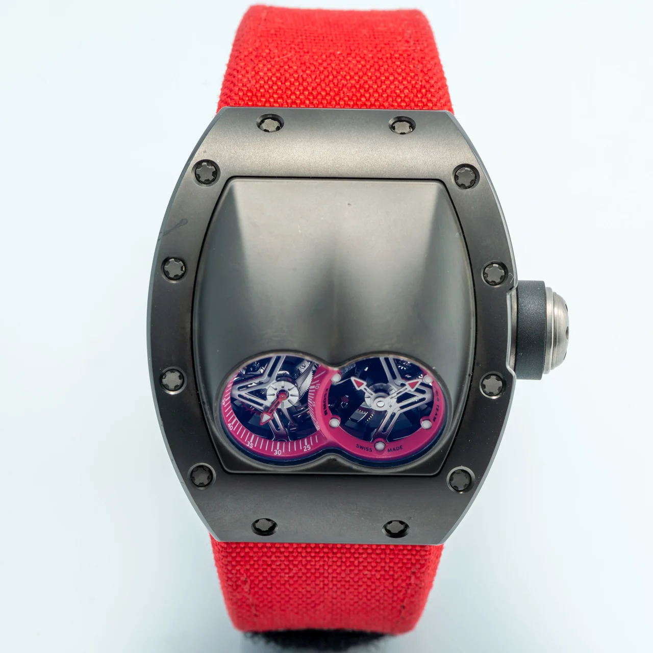 Richard Mille RICHARD MILLE REF. RM 053 AM Ti, ONE-MINUTE TOURBILLON REGULATOR, "ARMOURED" CASE; "RM053 DLC", "PABLO MAC DONOUGH" "POLO TEAM", PIECE UNIQUE; TITANIUM kol saati