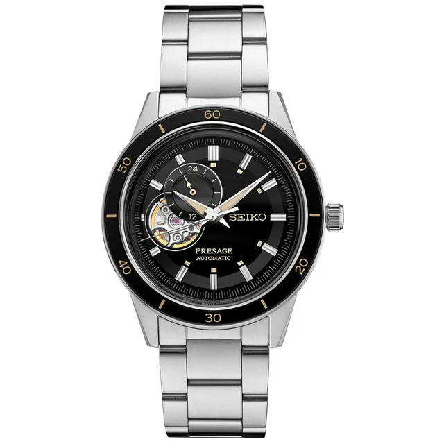 Seiko Presage Automatic Open-Heart Watch with 24-Hr Sub-Dial and 40mm Case #SSA425 kol saa