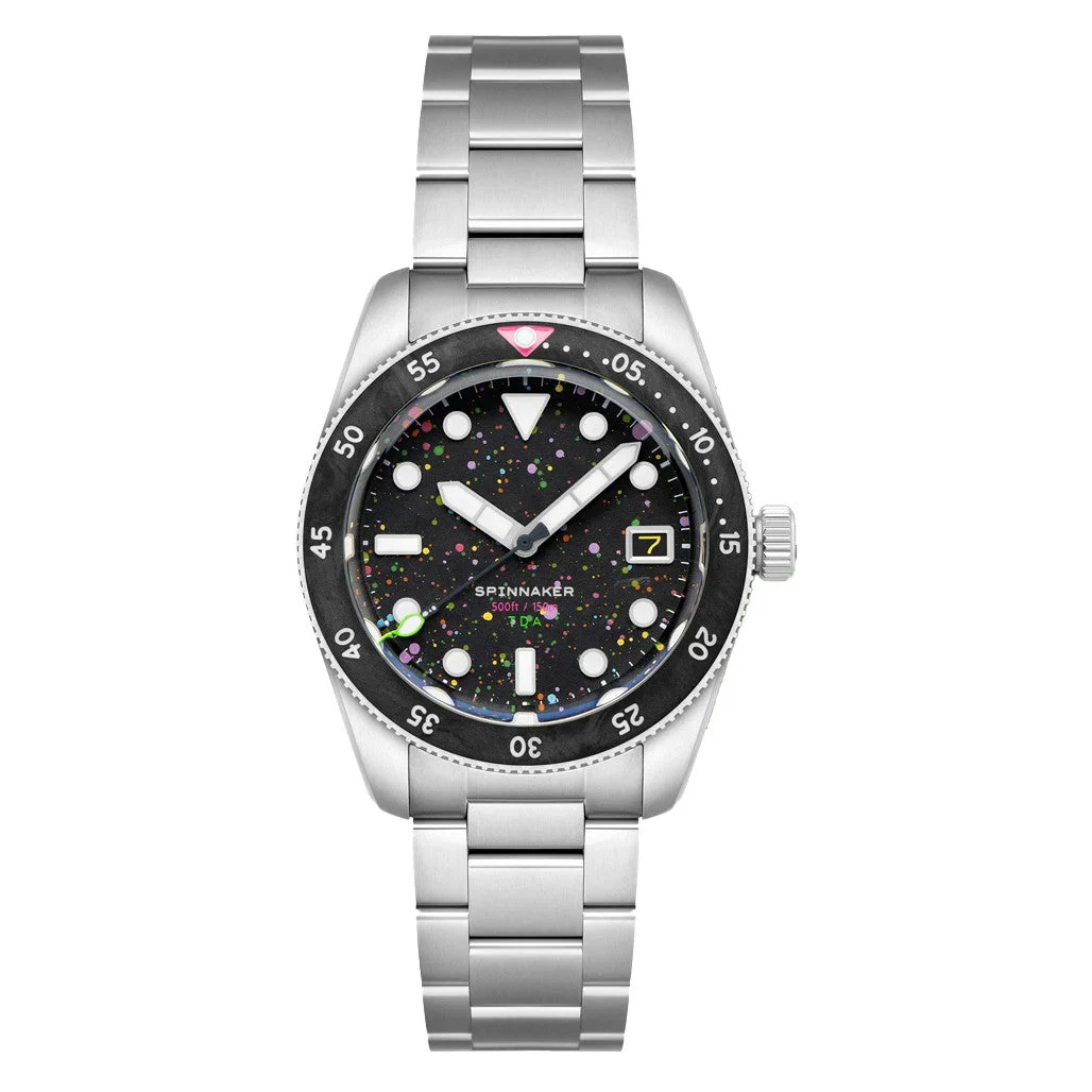 Spinnaker The Dial Artist LE Croft 39 Automatic Crimson Pink Watch #SP-5141-55 kol saati