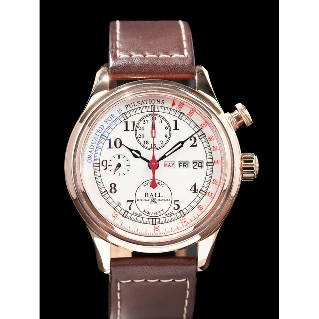 Ball Watch Trainmaster Doctor Chronograph CM1032D-PG-L1J-WH POC210000084341 kol saati