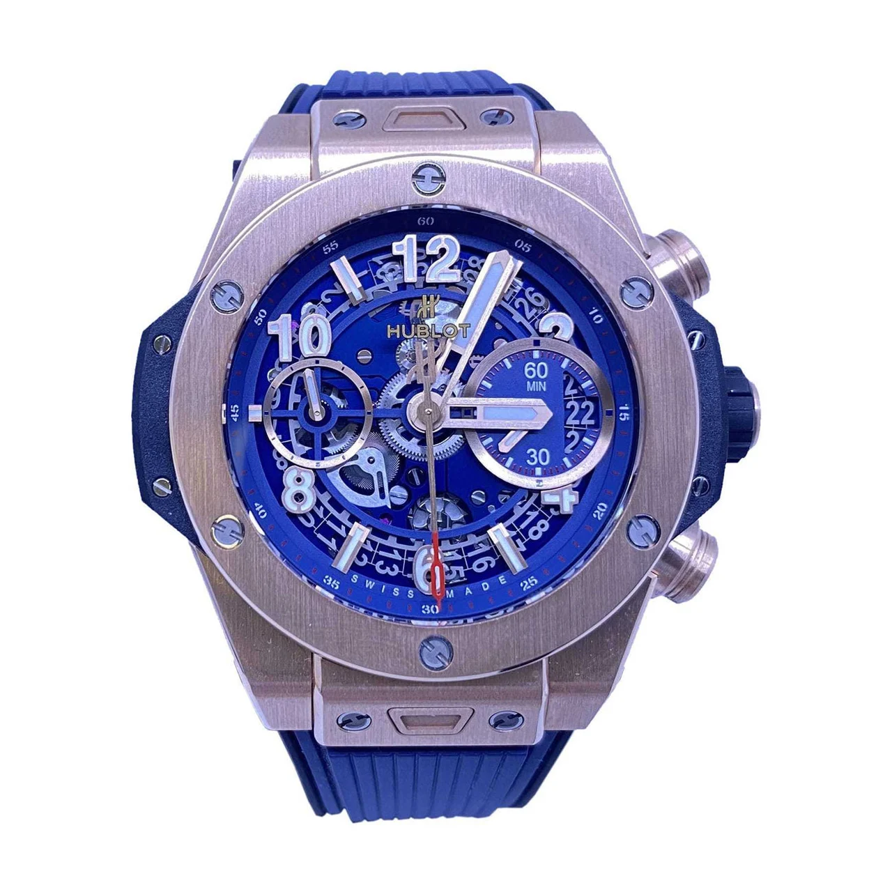 Hublot Big Bang Unico 42mm King Gold Blue 210000017536 42 mm kol saati
