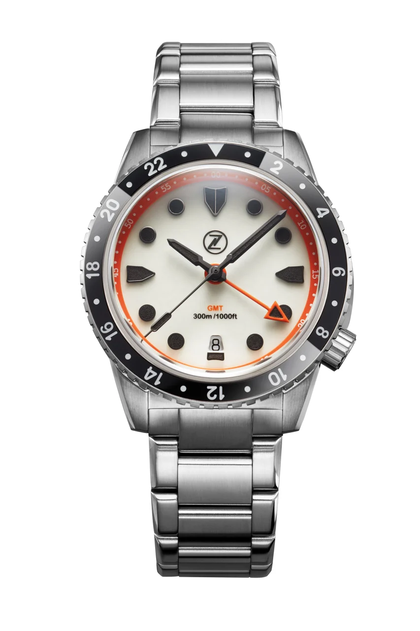 Zelos Mako 300m GMT 'Cracked Ice' 40 mm kol saati