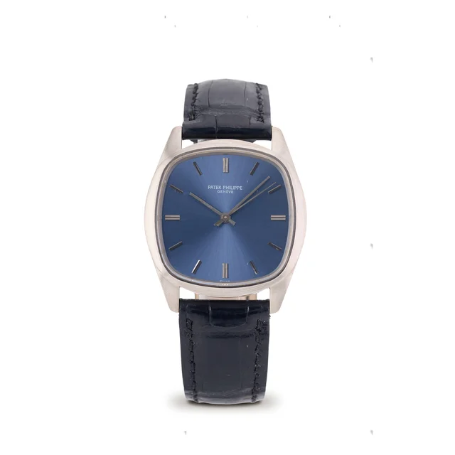 Patek Philippe PATEK PHILIPPE, REF. 3585, BACK WINDING, BLUE DIAL, 18K WHITE GOLD kol saat