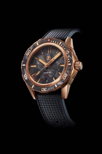Zelos Swordfish 40mm Bronze Forged Carbon kol saati