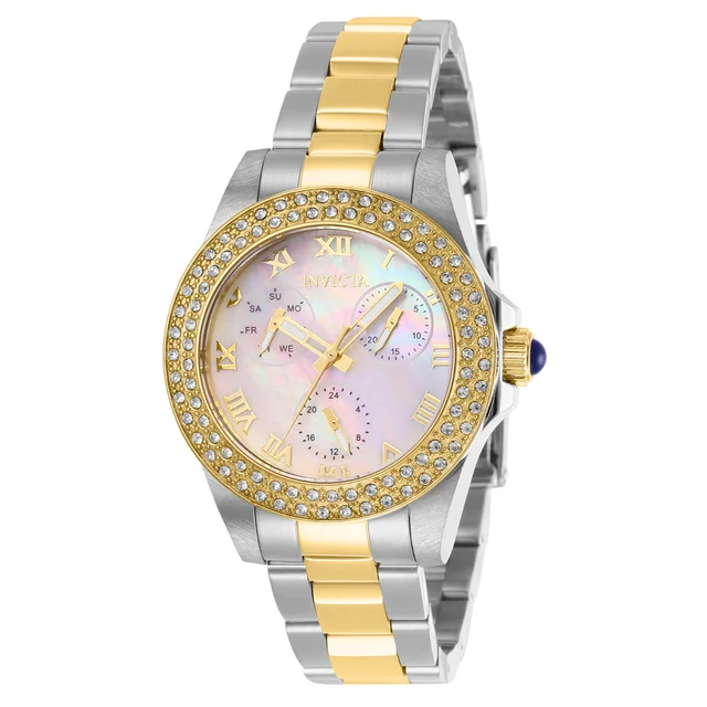 Invicta Angel Watch w/ Mother of Pearl Dial - 34mm, Steel, Gold (28480) kol saati