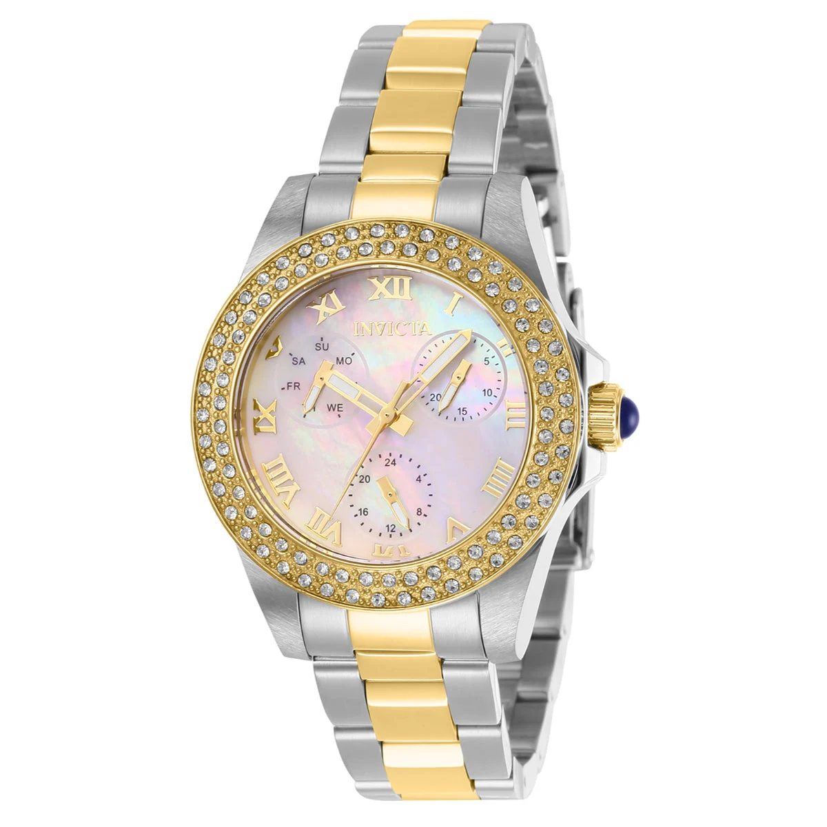 Invicta Angel Watch w/ Mother of Pearl Dial - 34mm, Steel, Gold (28480) 34 mm kol saati