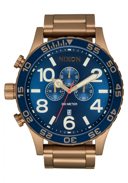 Nixon US Chrono - Desert Gold / Arles Blue A1389-5301-00 kol saati