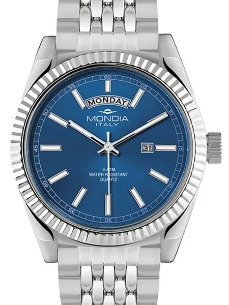 Mondia Madison Quartz Dress Watch with Blue Dial #MI756SS-02BL-BM kol saati