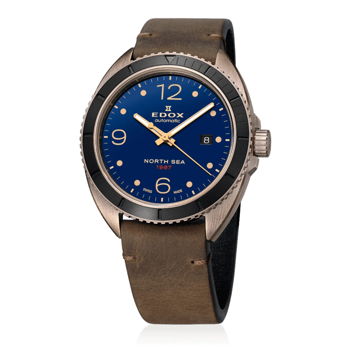 EDOX 80118-BRN-BU1 43 mm kol saati