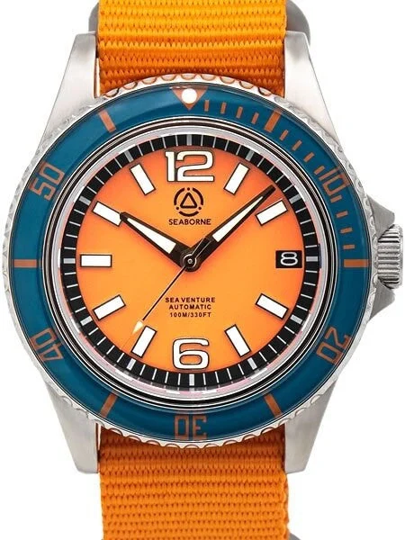 Seaborne Sea Venture 100-Meter Automatic Dive Watch with a 41mm Case and an AR Sapphire Cr
