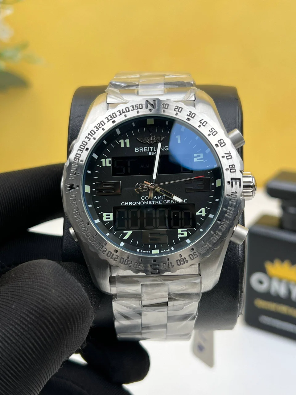 Breitling Cockpit B50 Stainless Steel 46mm Quartz 46 mm kol saati