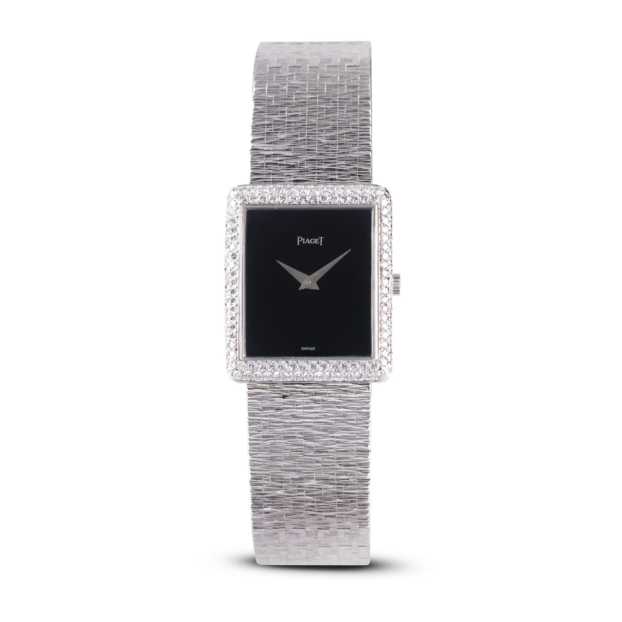 Piaget PIAGET REF. 91505 A6, ONYX, 18K WHITE GOLD WITH DIAMONDS kol saati