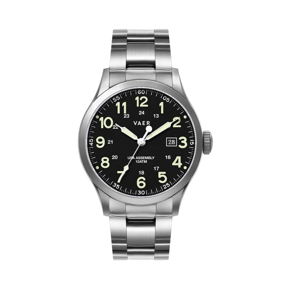 Vaer C5-RS-FKM20BLK-SPRB20OLV 40 mm kol saati