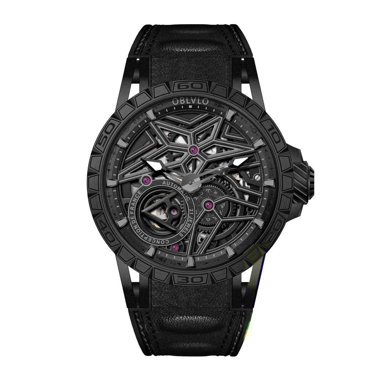 OBLVLO Series LMQ-BBBR-1 42 mm kol saati
