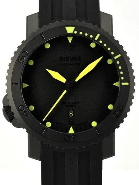 Dievas German Made Shadow 500m WR Watch with Hardened 6Steel Case 45 mm kol saati