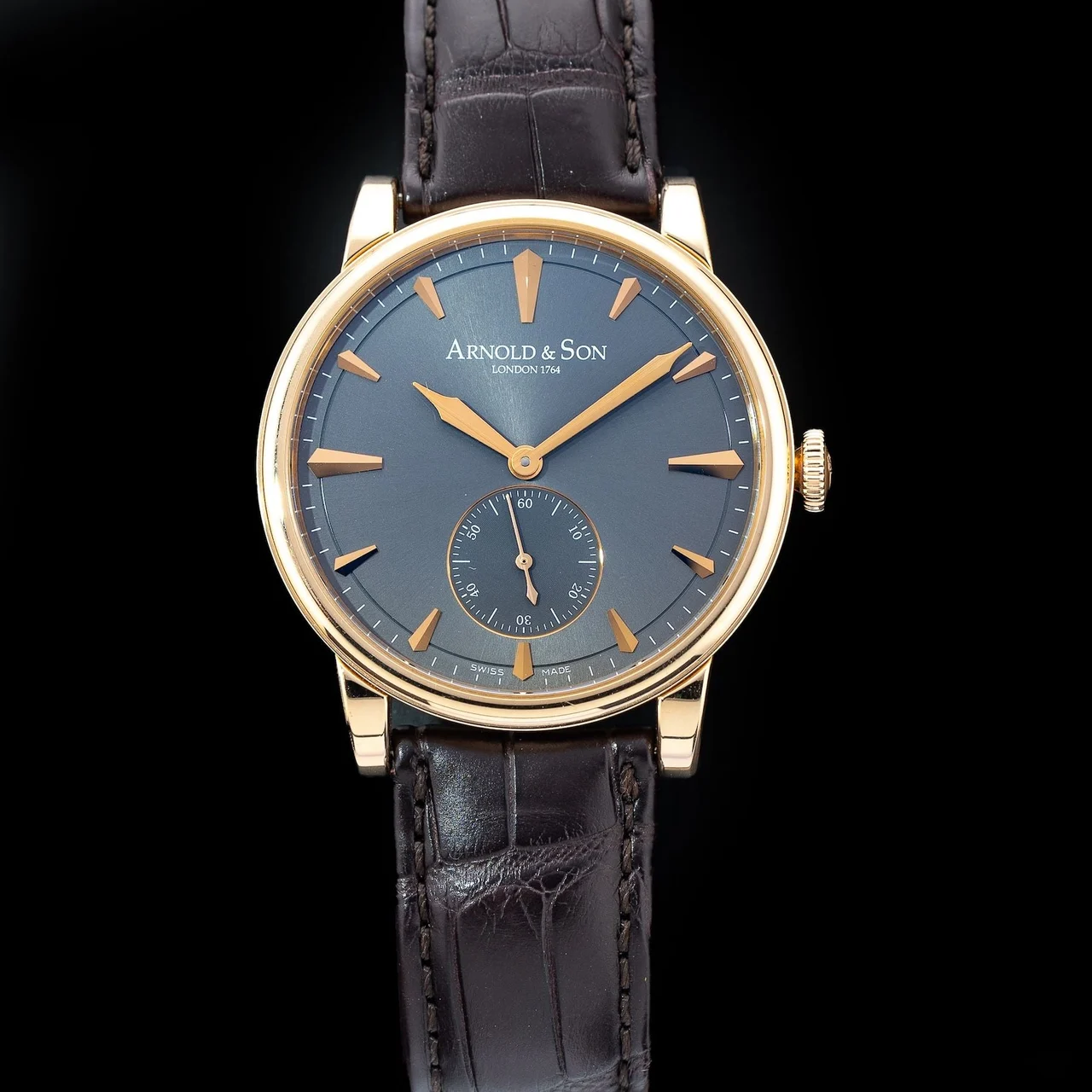 Arnold & Son Pink Gold Grey Dial POC210009N32346 40 mm kol saati