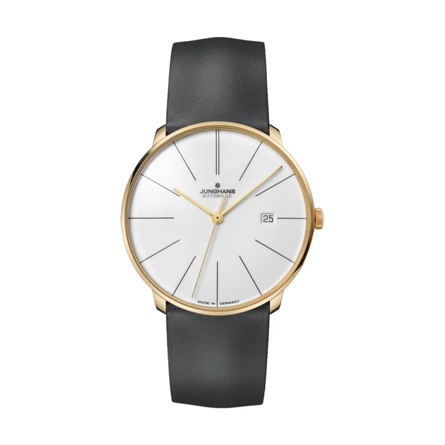 Junghans Meister fein Automatic Gold PVD Case White 27/7150.00 kol saati