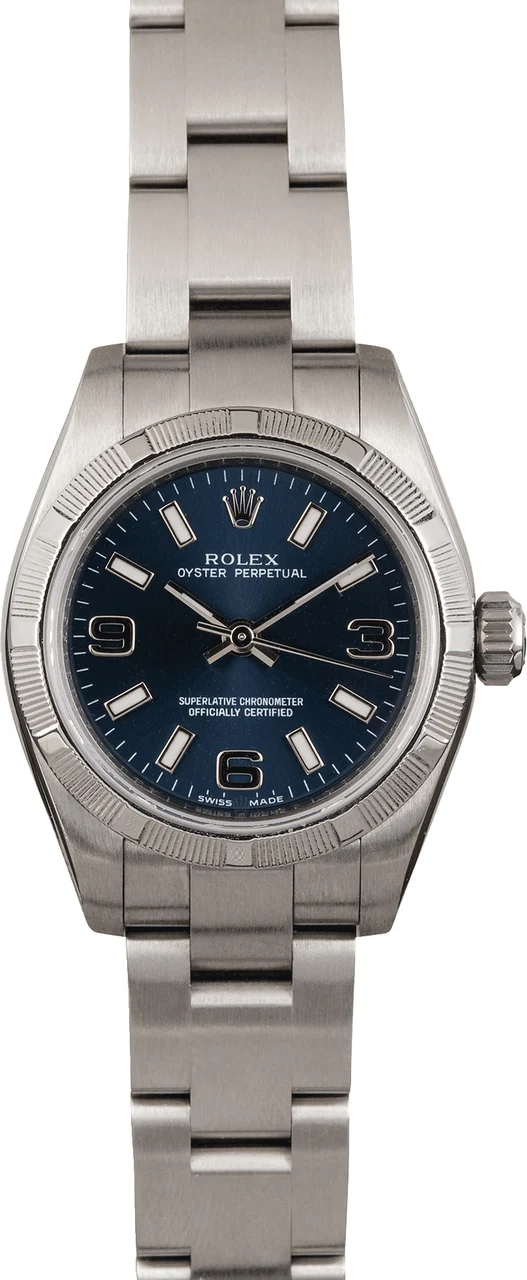 Rolex Oyster Perpetual 176210 Blue Dial 176210BLASO 26 mm kol saati