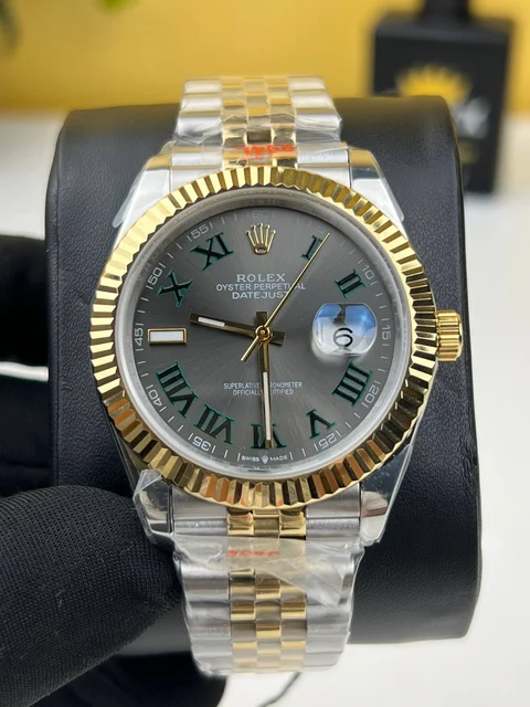 Rolex Date just Wimbledon Half Gold 41mm – Automatic Movemen kol saati