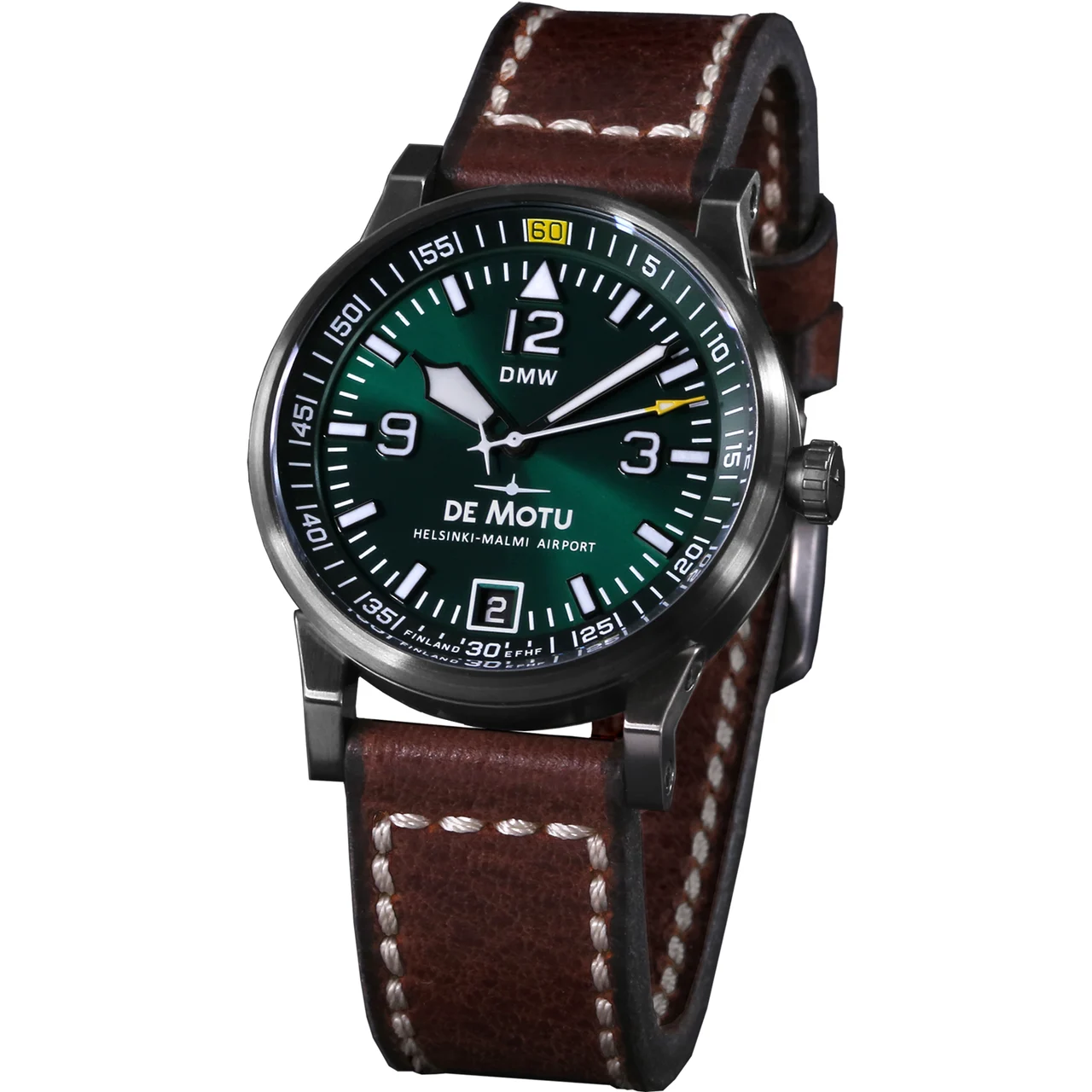 Demotu DMW Mk I Green DLC Gray 42 mm kol saati