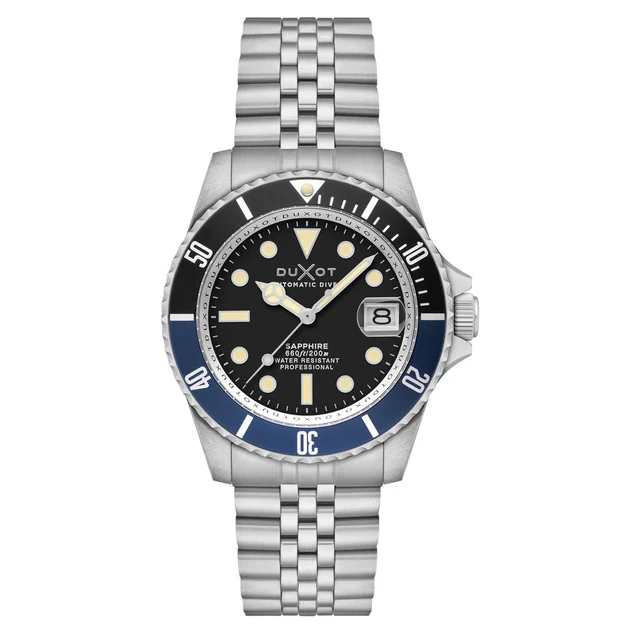 Duxot Atlantica Automatic Dive Watch with Oil Black Dial #DX-2057-22 kol saati