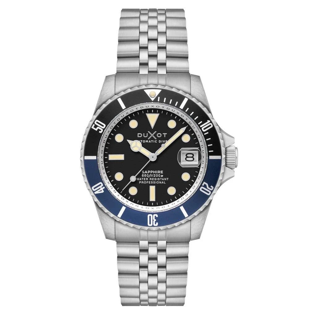 Duxot Atlantica Automatic Dive Watch with Oil Black Dial #DX-2057-22 kol saati