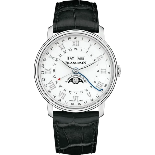 Blancpain Villeret Quantième Complet Phases de Lune GMT 6676 1127 55B 40.5 mm kol saati