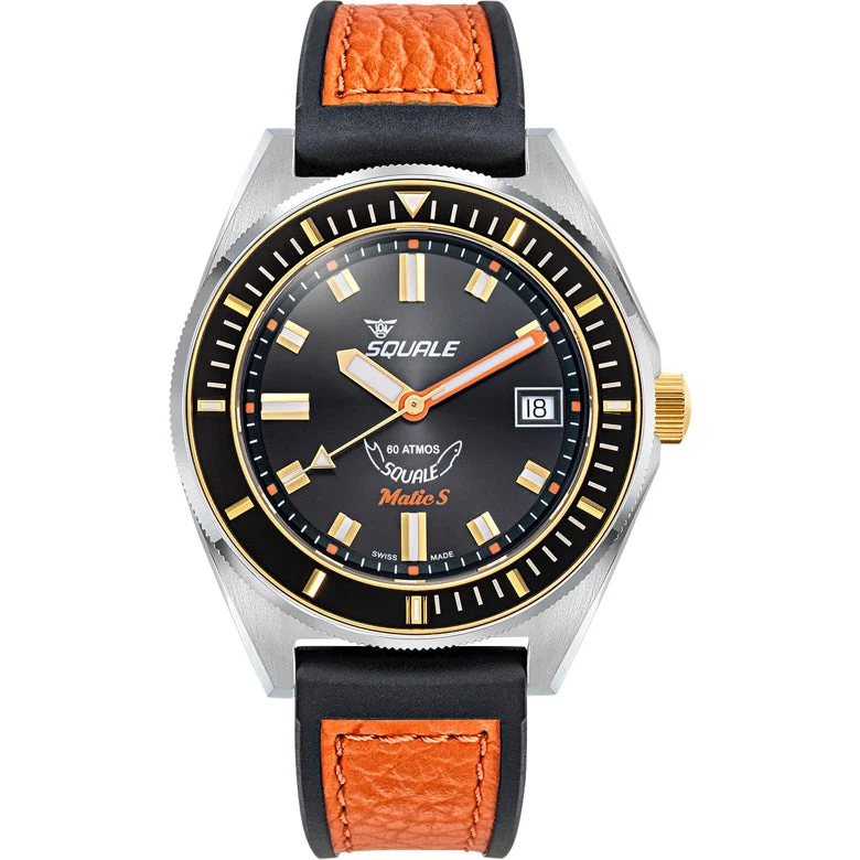Squale MATICGBKBK.RLOR Matic S Two-Tone HydroLeather kol saati
