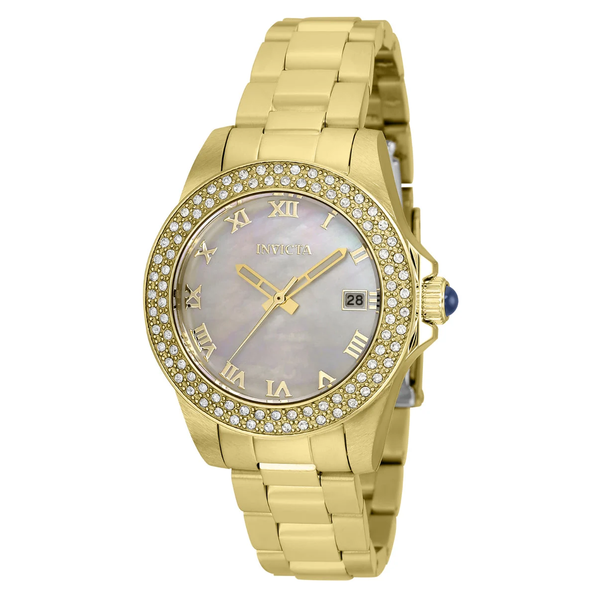 Invicta Angel Watch w/ Mother of Pearl Dial - 34mm, Gold (36073) 34 mm kol saati