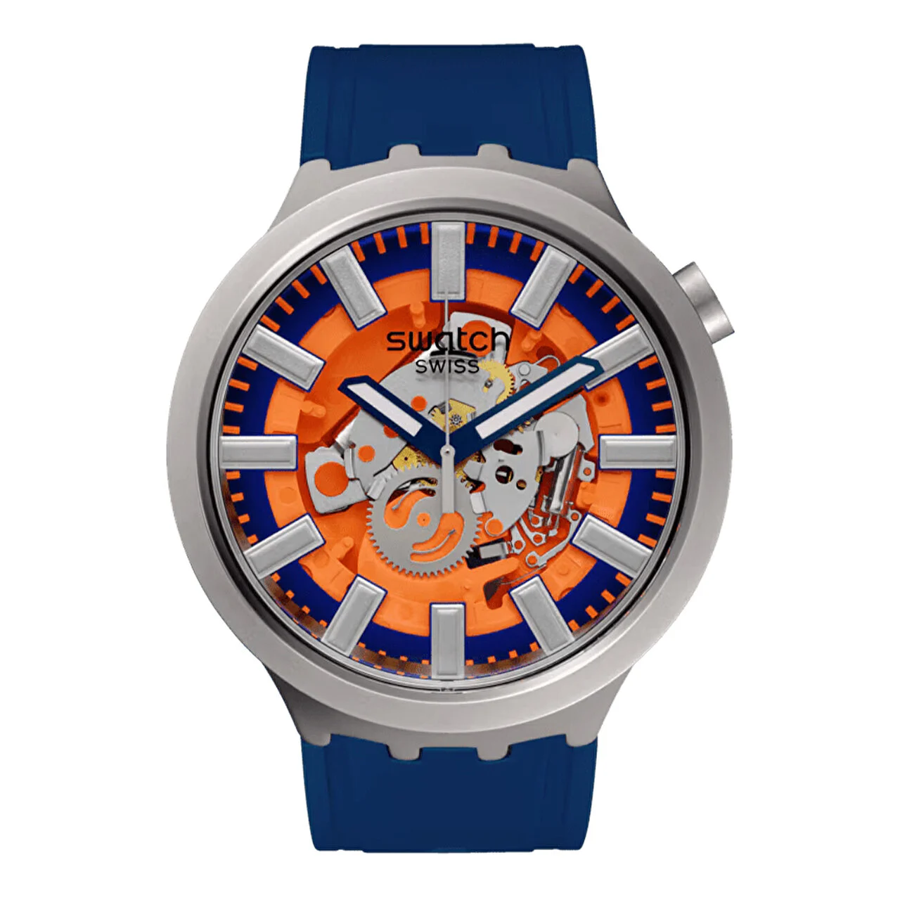 Swatch Orange In The Works SB07S114 47 mm kol saati