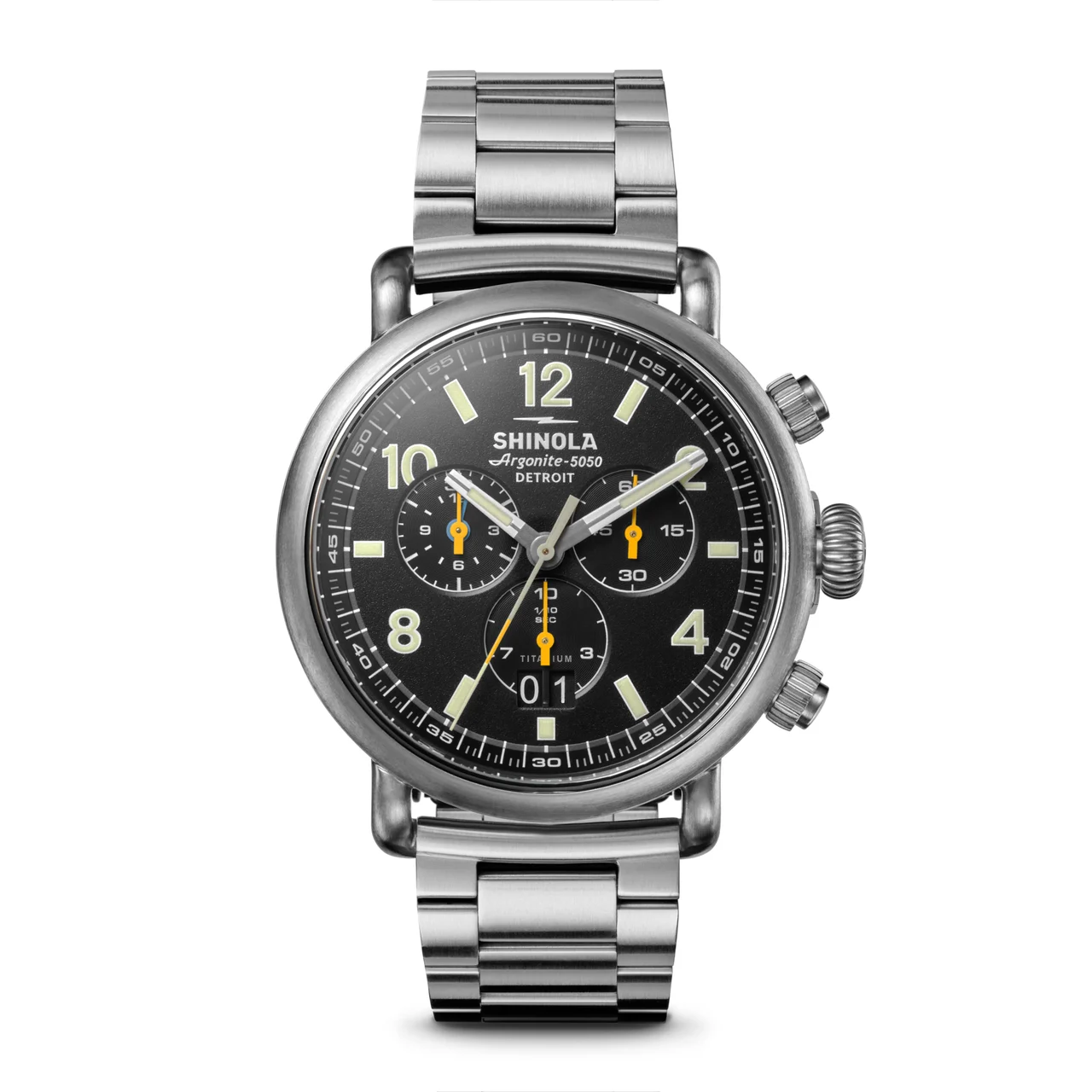 Shinola The Runwell S0120307782-1-Blk-42-USA 42 mm kol saati