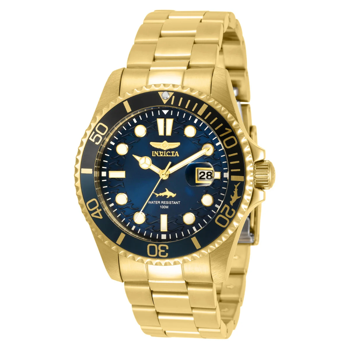Invicta Pro Diver Currentwave Watch - 43mm. Gold (30810) 43 mm kol saati