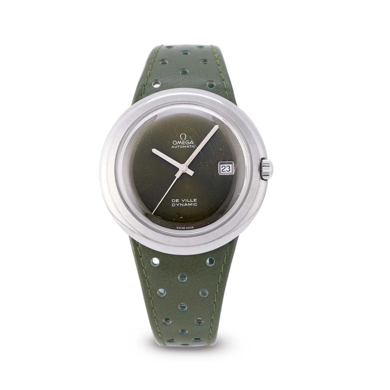 OMEGA OMEGA, REF. 166.146, DE VILLE DYNAMIC, RARE GREEN DIAL, AUTOMATIC, STAINLESS STEEL kol saati