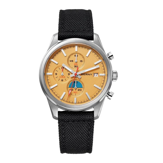 BERNY Men Quartz Chronograph Watch-2826M 2826M-B1 kol saati