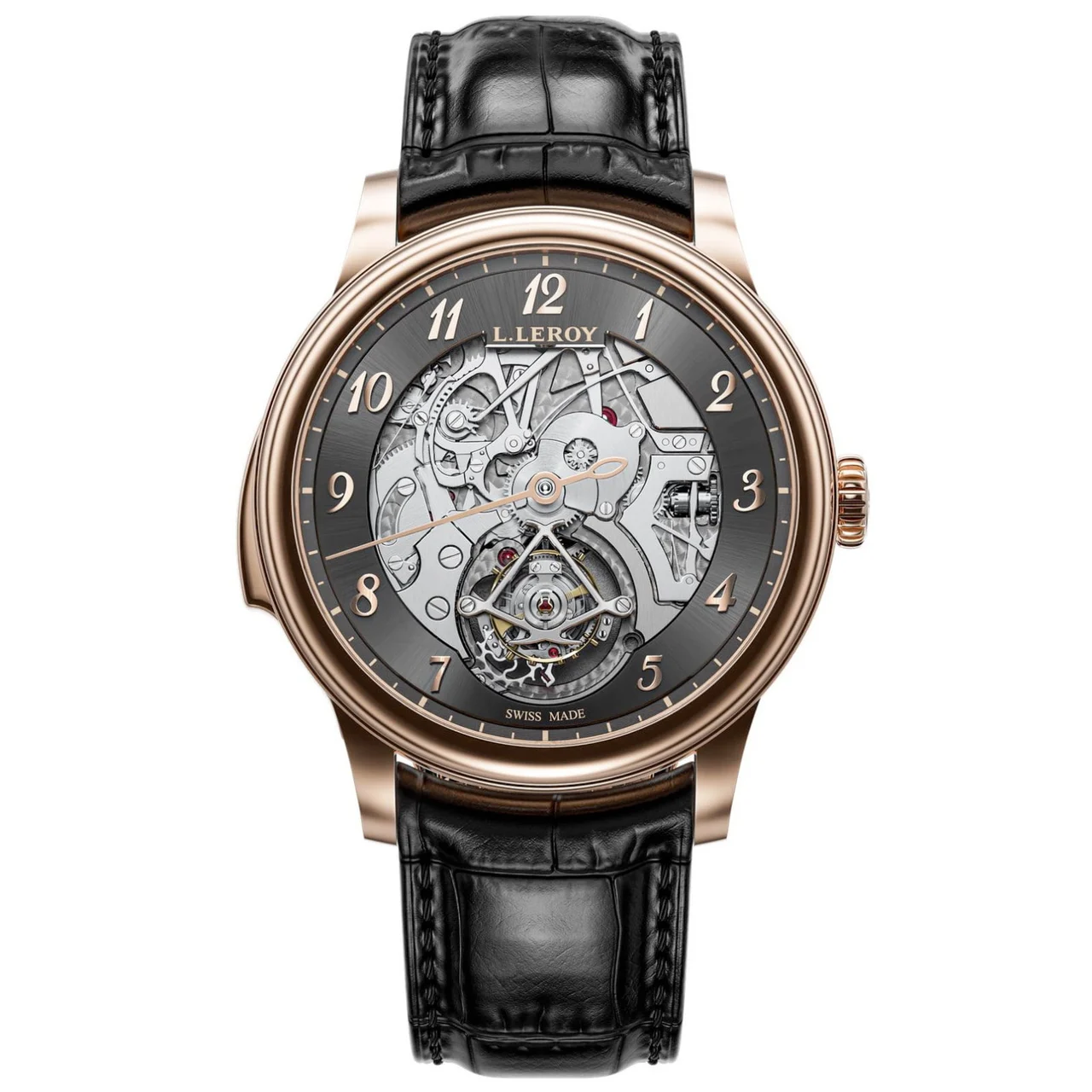 L. Leroy Osmior Bal Du Temps Red Gold LL305/1 43 mm kol saati