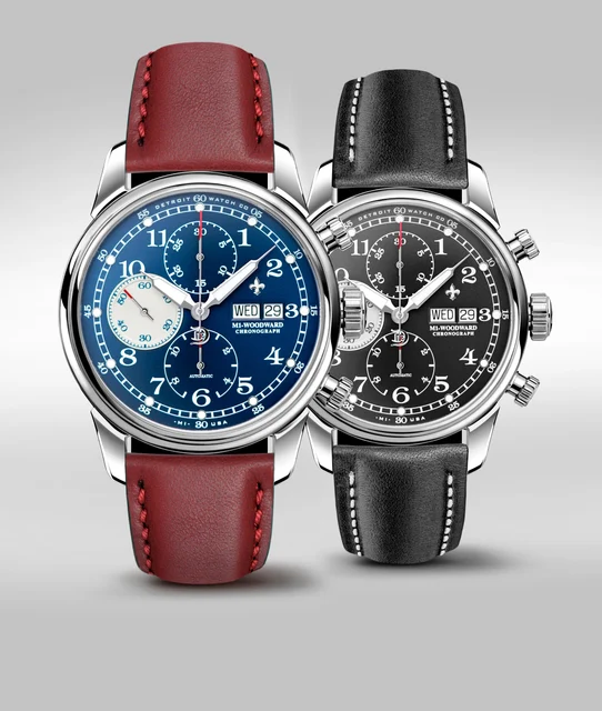 Detroit Watch Company 42-M1W-BlueBrown-EXH kol saati