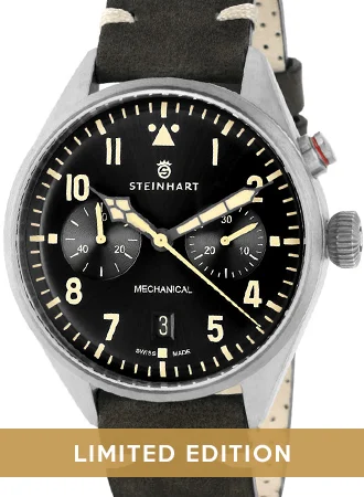 Steinhart Nav B - Monopusher 42 Black - Ltd Ed 100pcs 108-1157/ST kol saati