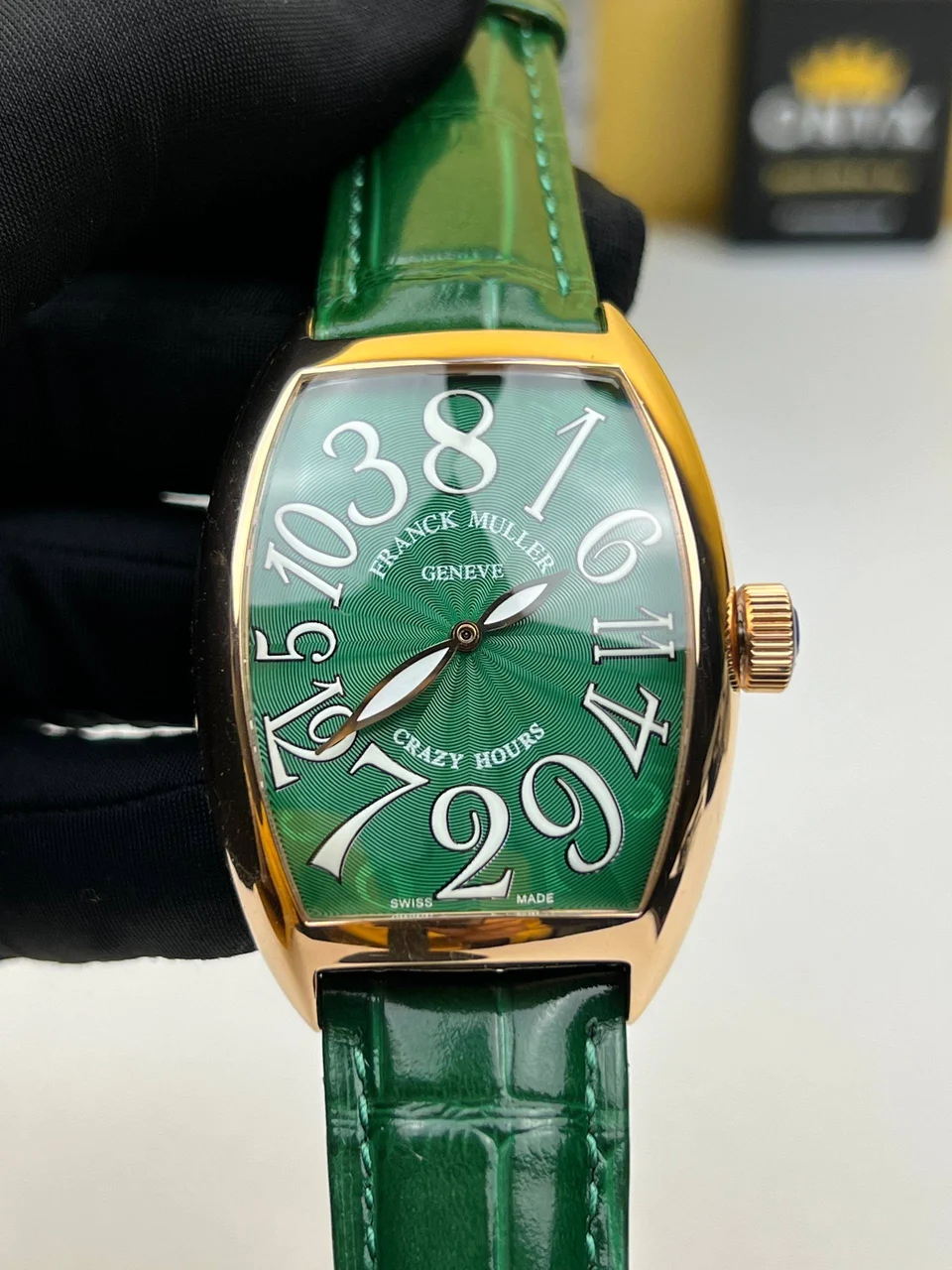 Franck Muller Rose Gold Green Crazy Hours 39mm – Automatic 39 mm kol saati
