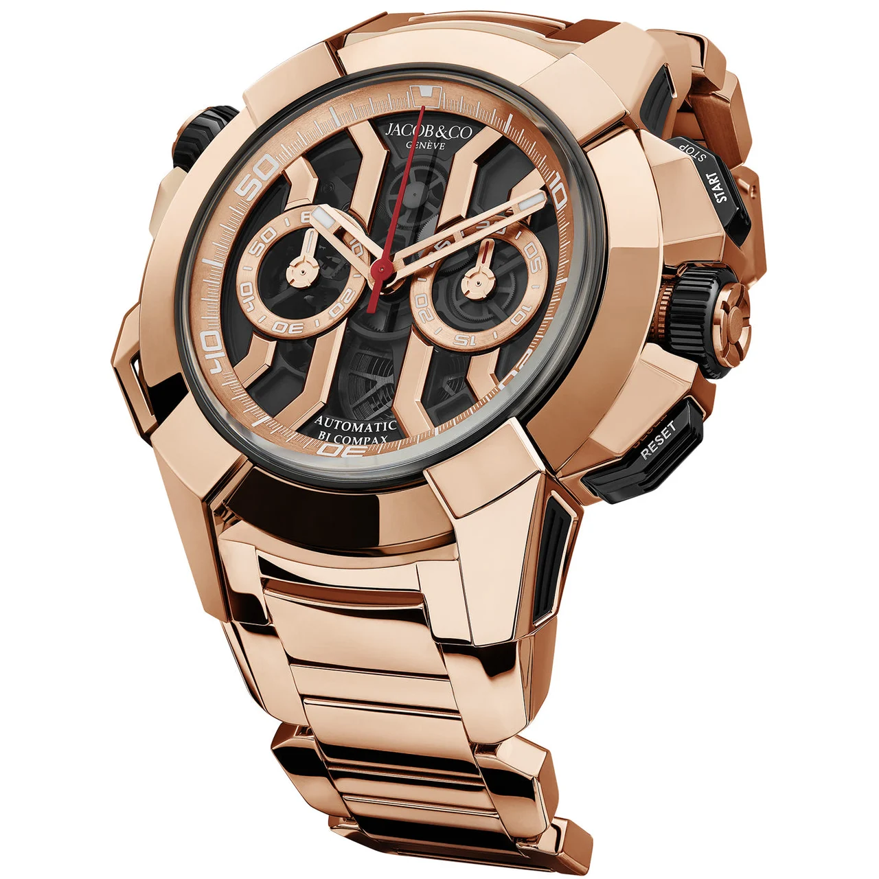 Jacob & Co. Jacob & Co. Epic X Chrono 47mm Rose Gold on Bracelet EC323.42.AC.AA.A40AA 47 mm kol saati