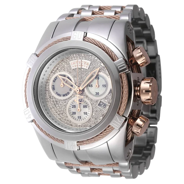 Invicta Reserve Bolt Zeus 1.02 Carat Diamond Swiss Ronda Z60 Caliber Watch w/ Mother of Pe