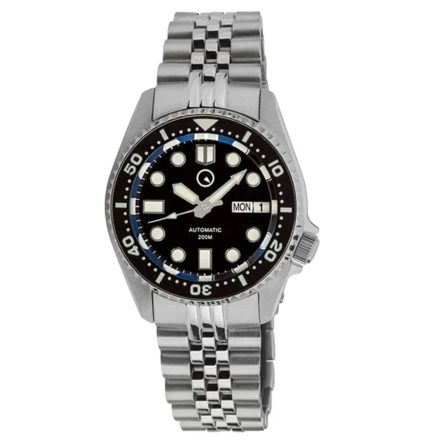 Islander Automatic Dive Watch with Solid-Link Bracelet, AR Sapphire Crystal, and Luminous
