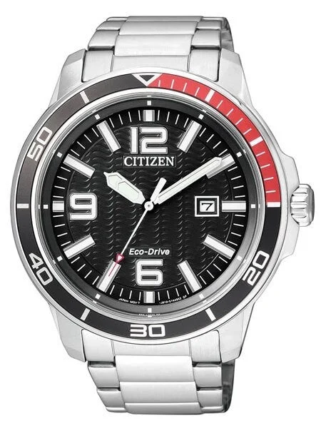 Citizen Eco-drive Sport Watch with Stainless Steel Bracelet #AW1520-51E kol saati