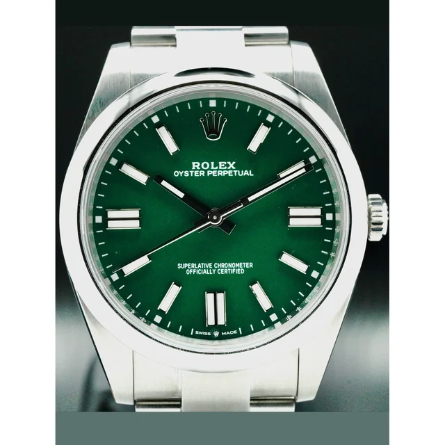 Rolex Oyster Perpetual Green 41mm 210000041257 kol saati