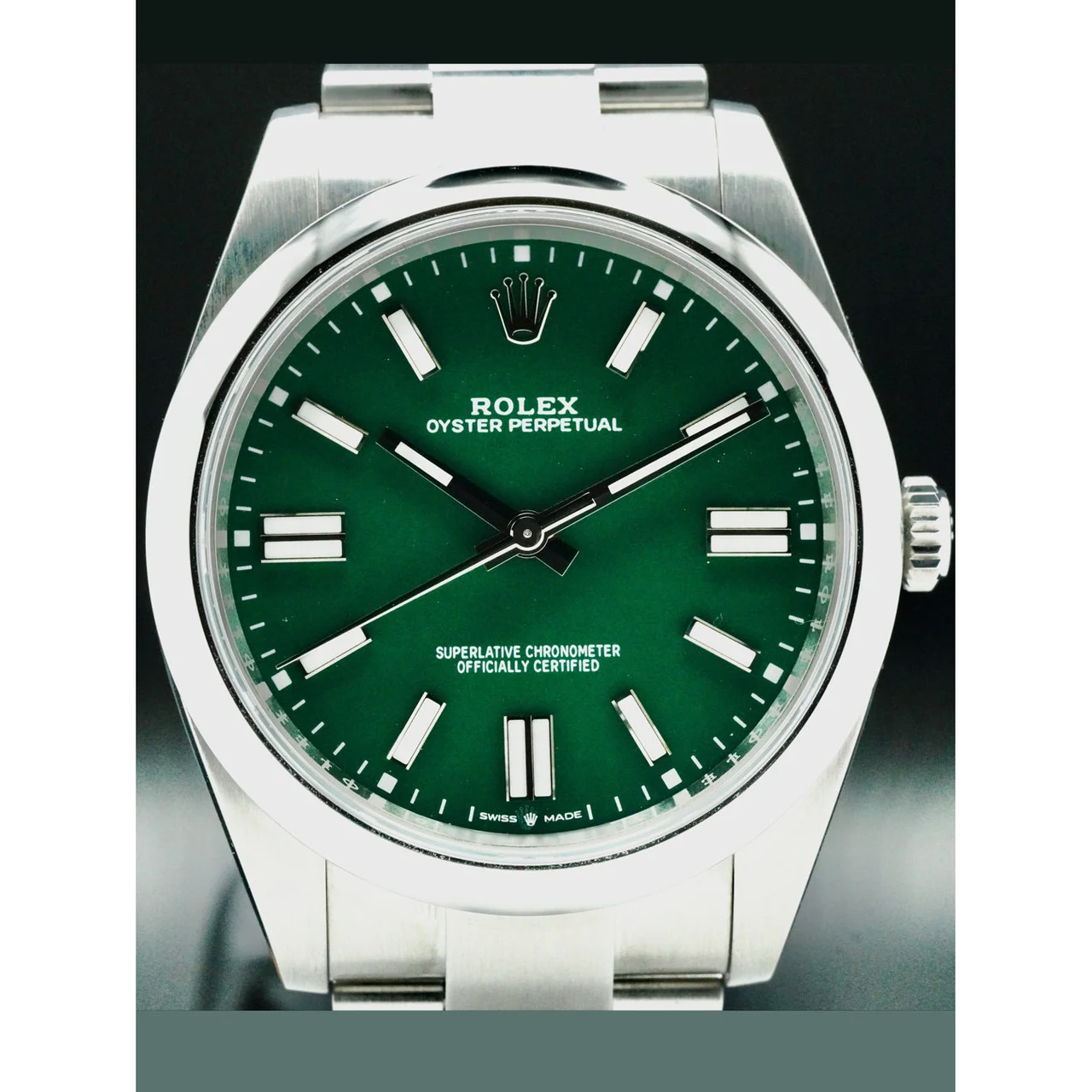 Rolex Oyster Perpetual Green 41mm 210000041257 41 mm kol saati