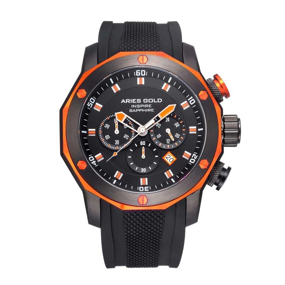 Aries Gold Venturer G 7012Z BK-OR 48 mm kol saati