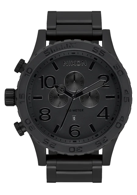 Nixon US Chrono - All Matte Black / Black A1389-3086-00 kol saati