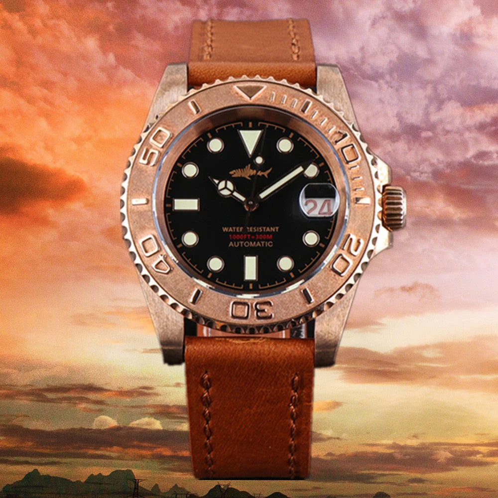 Heimdallr Sub Bronze Mechanical Watches 海米德铜水鬼-绿色-普通-785RMB ★注意是侧边是普通版!!! 48 mm kol saati
