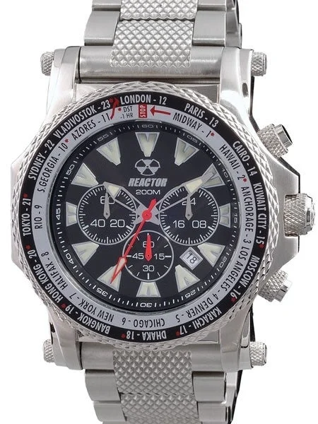 Reactor Proton World Time, Chronograph Watch with Date and SuperLuminova Illumination #910